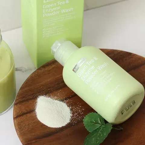 Ензимна пудра з екстрактом зеленого чаю BY WISHTREND Green Tea & Enzyme Powder Wash 2