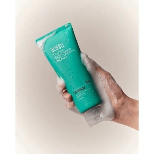 Балансуюча гель-пінка для очищення пор Acwell Licorice pH Balancing Pore Cleansing Gel Foam 2