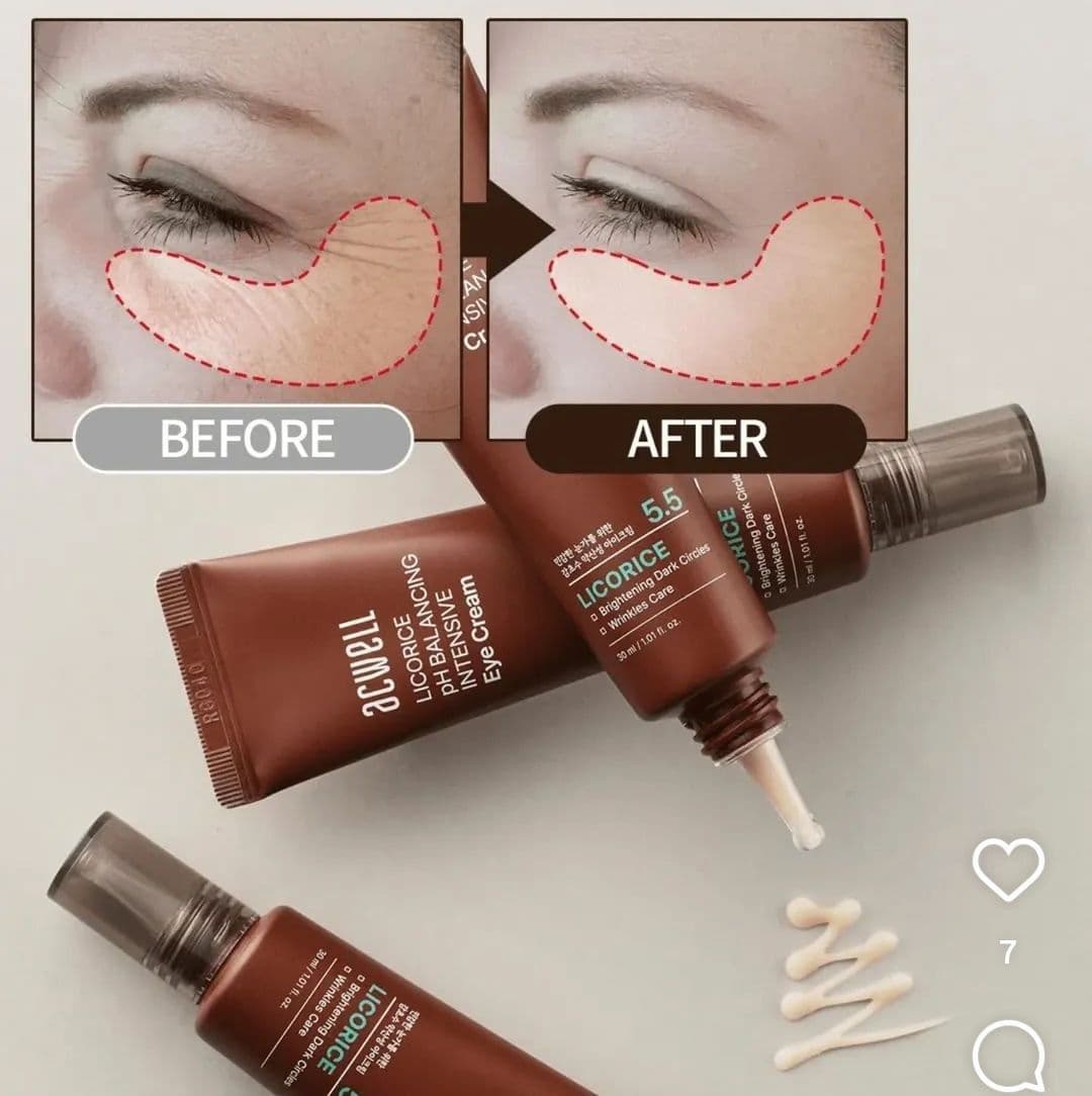 Крем від темних кіл та набряків під очима Acwell Licorice pH Balancing Intensive Eye Cream 3