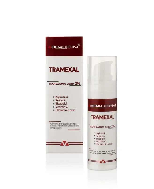 Освітлююча емульсія проти пігментації Braderm Tramexal Cream, 30 мл