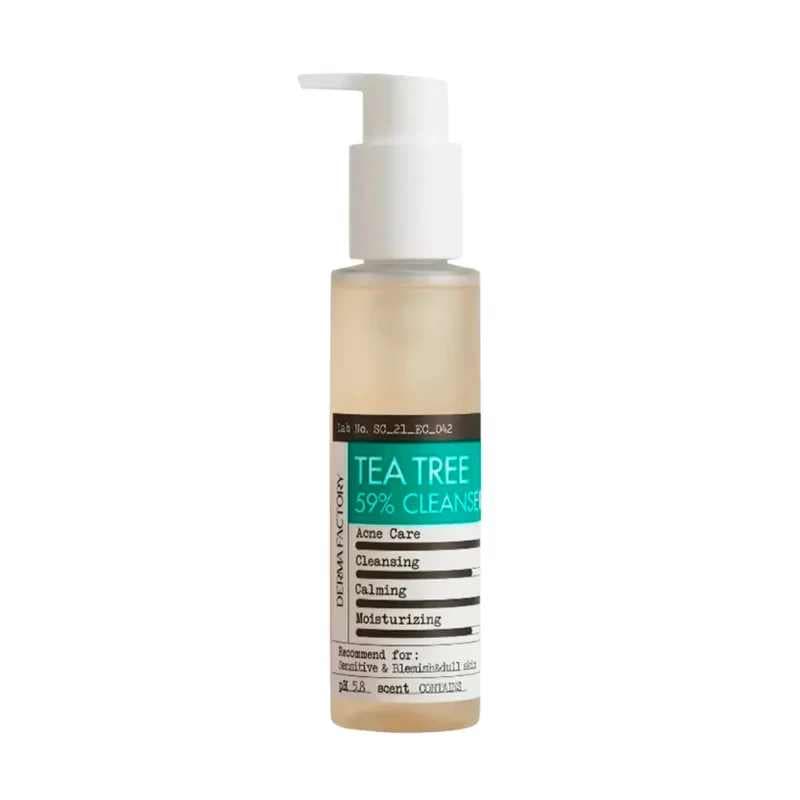 Заспокійлива та протизапальний гель для вмивання Derma factory Tea Tree 59% Cleanser