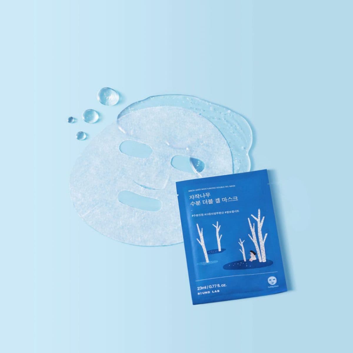 Зволожувальна гелева маска з березовим соком ROUND LAB Birch Juice Moisturizing Double Gel Mask 2