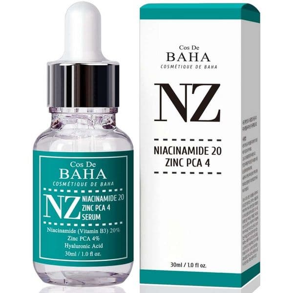 Сироватка для обличчя з ніацинамідом та цинком COS DE BAHA Niacinamide 20 Zinc Pca 4 NZ 