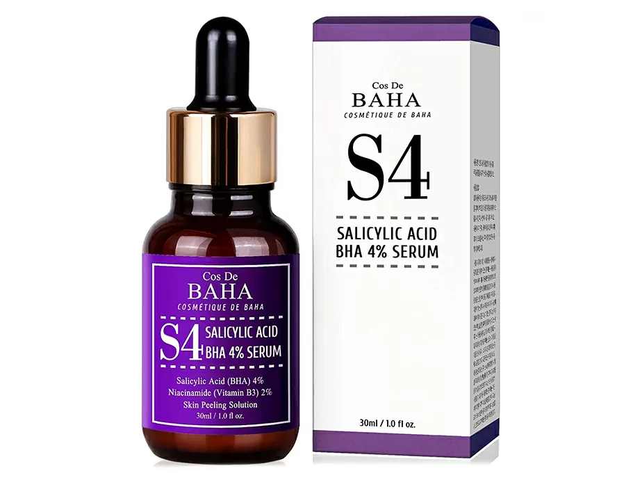 Кислотна сироватка для проблемної шкіри COS DE BAHA Salicylic Acid 4% Serum (S4) 