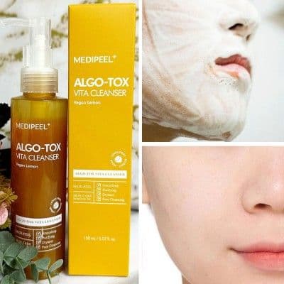 Гель для глибокого очищення шкіри екстрактом лимона з ефектом детоксу Medi-Peel Algo-Tox Vita Cleanser Vegan Lemon 2