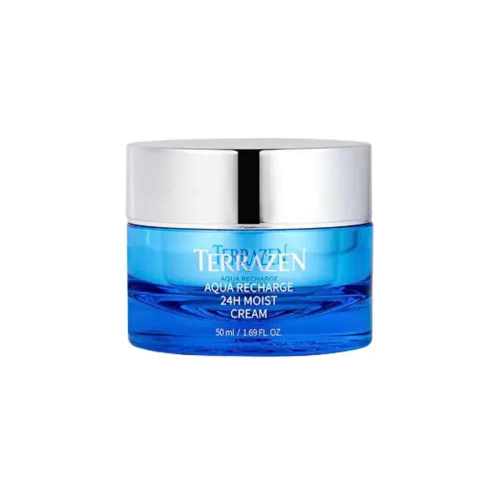 Інтенсивно зволожуючий крем для обличчя з гіалуроновим комплексом Terrazen Aqua Recharge 24H Moist Cream