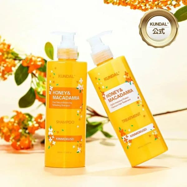 Набір для догляду за волоссям з ароматом османтусу KUNDAL Osmanthus Edition Shampoo & Treatment 