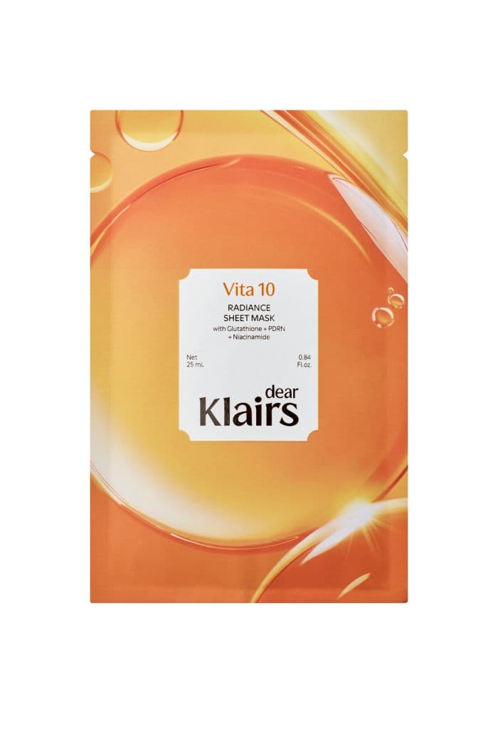 Тканинна маска для обличчя з вітамінним комплексом DEAR, KLAIRS Vita 10 Radiance Sheet Mask 1 шт
