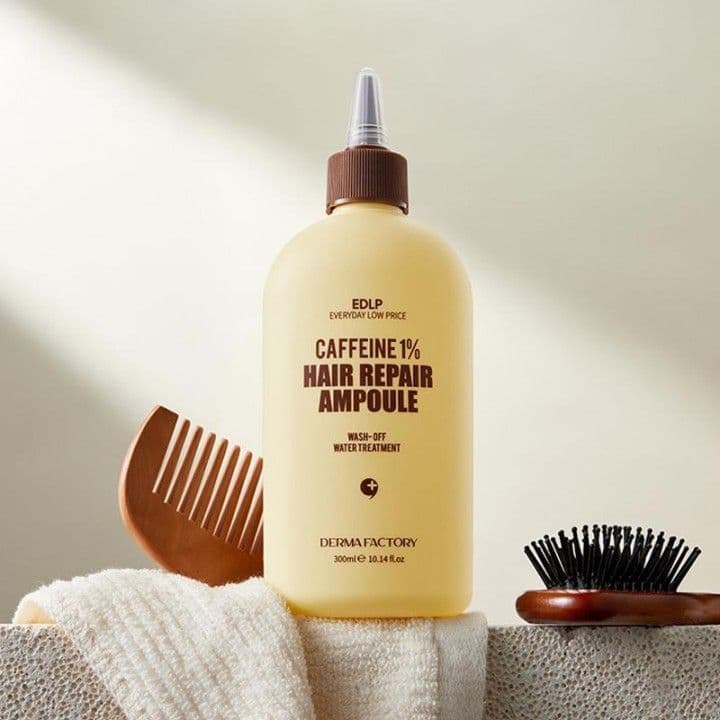 Ампульна відновлююча сироватка для волосся з кофеїном 