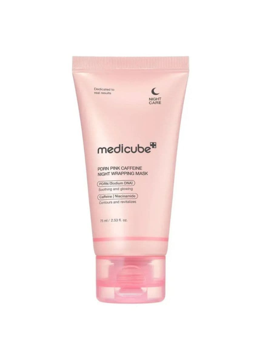Нічна маска-плівка з полінуклеотидами та кофеїном Medicube PDRN Pink Caffeine Night Wrapping Mask