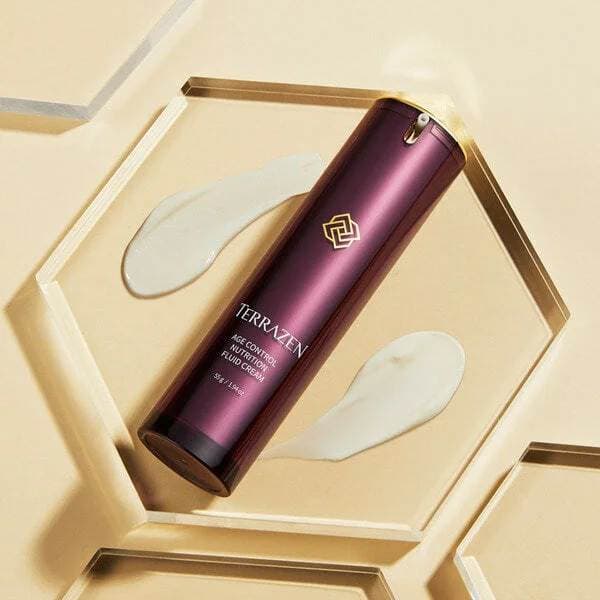 Омолоджуючий поживний крем-флюїд для обличчя з природним комплексом проти зморшок TERRAZEN AGE CONTROL NUTRITION FLUID CREAM ТЕСТЕР  2