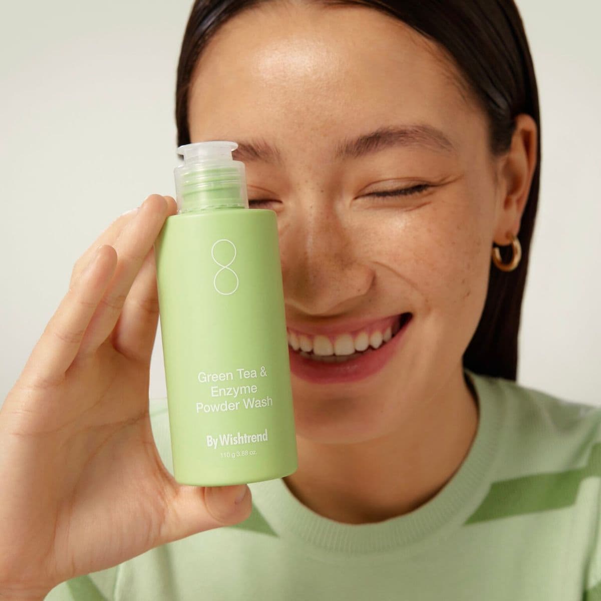 Пудра ензимна для вмивання з ароматом матчі BY WISHTREND Green Tea & Enzyme Powder Wash ТЕСТЕР 3