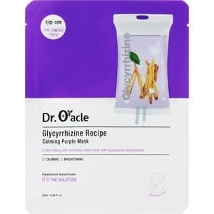 Маска для обличчя тканинна заспокійлива з коренем солодки Dr.Oracle Glycyrrhizine Recipe Calming Purple Mask