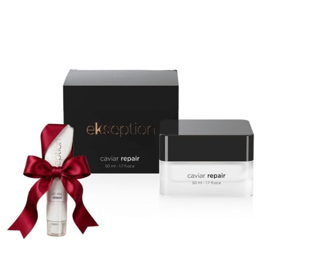 Акція! Денний крем All day shield spf50 у🎁! Нічний крем для відновлення шкіри та покращення проліферації клітин Exeption Caviar Repair