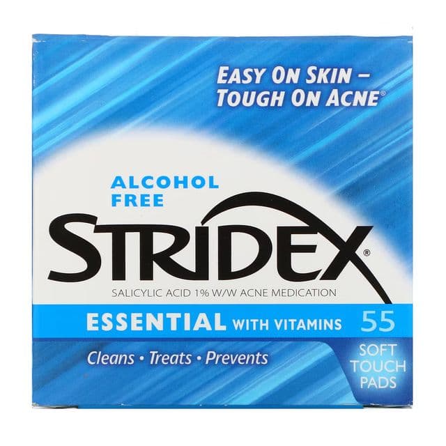 Очищуючі педи проти акне із саліциловою кислотою 1% Stridex Essential Acne Treatment Pads 3
