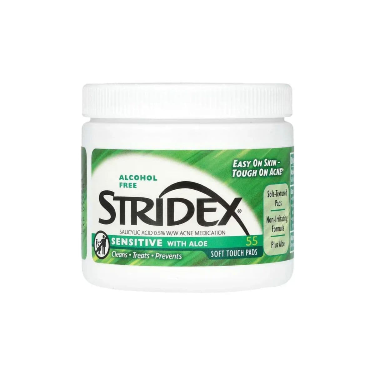 Очищувальні педи проти акне з алое Stridex Daily Care Acne Pads With Aloe Sensitive Skin Salicylic Acid 0,5%