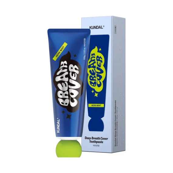 Зубна паста комплексна "М'ята і трави" Kundal Deep Breath Cover Toothpaste Herb Mint