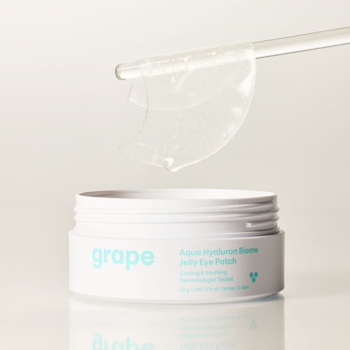 Патчі для шкіри навколо очей з екстрактом зеленого винограду THANK YOU FARMER Grape Aqua Hyaluron Biome Jelly Eye Patch