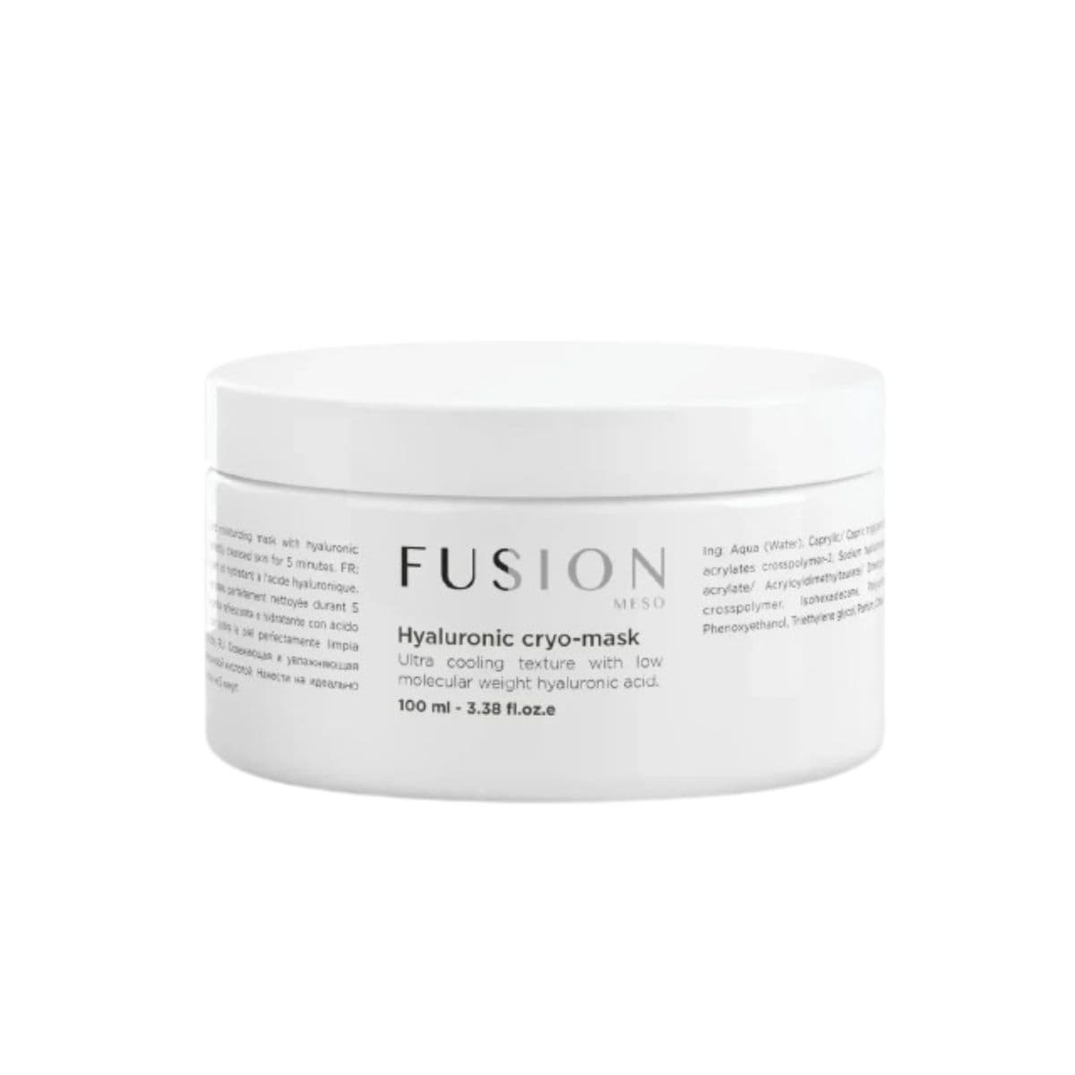 Кріомаска з ультранизькомолекулярною гіалуроновою кислотою Fusion MESO Hyaluronic Cryo-Mask для омолодження і зволоження шкіри