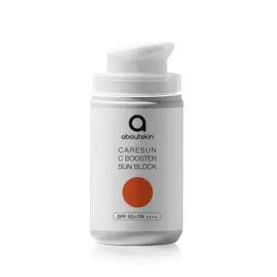 Антиоксидантний та освітлюючий сонцезахисний крем About Skin CareSun C Booster Sun Block SPF50+/PA++++  