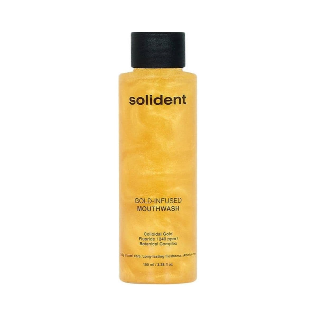 Ополіскувач для ротової порожнини Solident Gold-Infused Mouthwash із колоїдним золотом