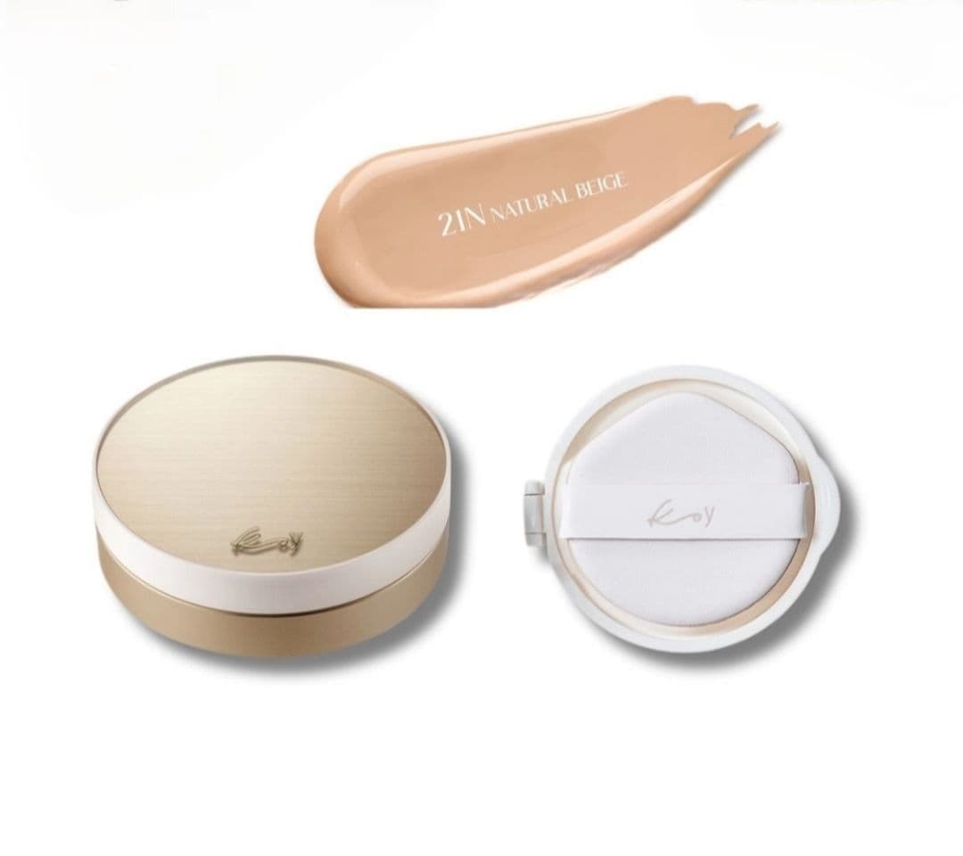 Протеїновий тональний кушон із запасним блоком Koy Solid Refined Skin Texture Cushion 21N Natural Beige 13 г +13 г
