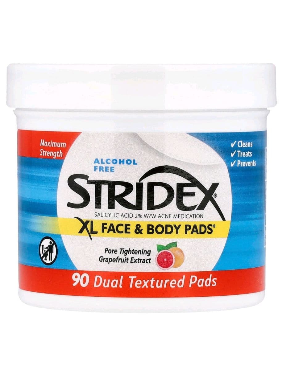 Педи для обличчя та тіла проти висипань Stridex XL Face & Body Pads