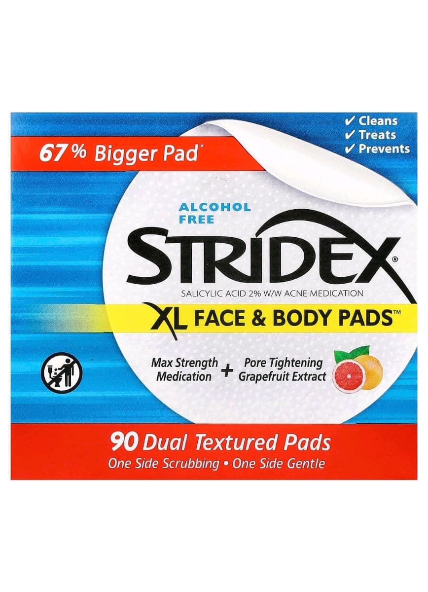 Педи для обличчя та тіла проти висипань Stridex XL Face & Body Pads 3