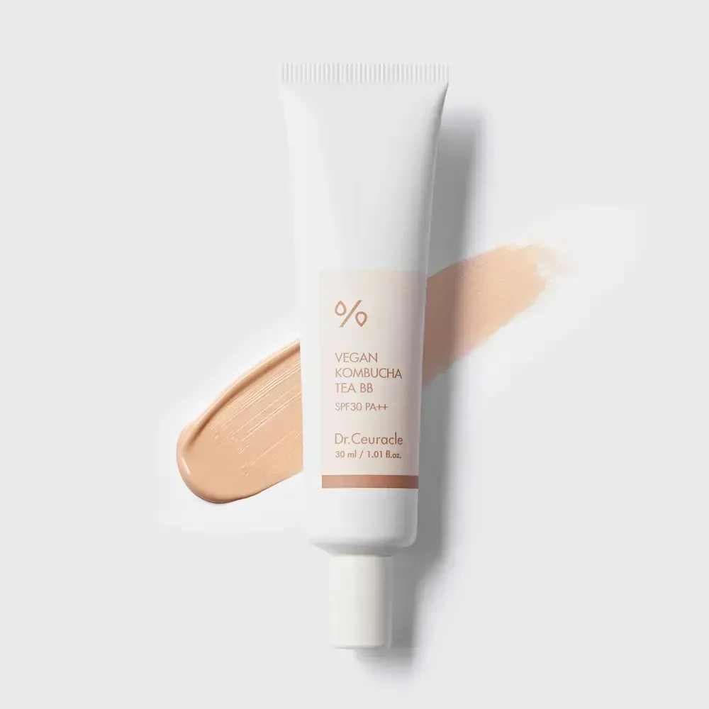 Веганський тональний ВВ-крем з екстрактом комбучі Dr.Ceuracle Vegan Kombucha Tea BB Cream SPF 30/PA++ 2