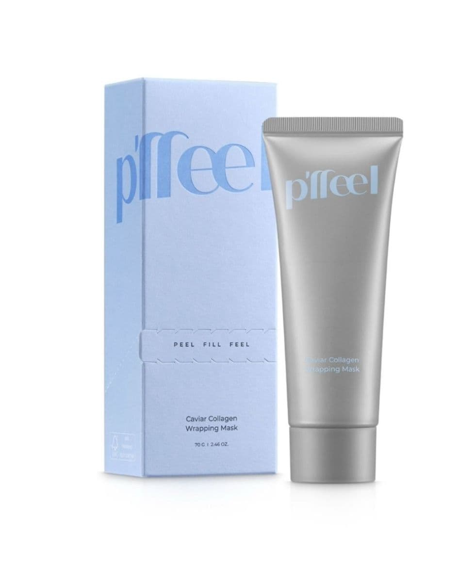 Очищуюча та заспокійлива колагенова маска – плівка p’ffeel Caviar Collagen Mask 