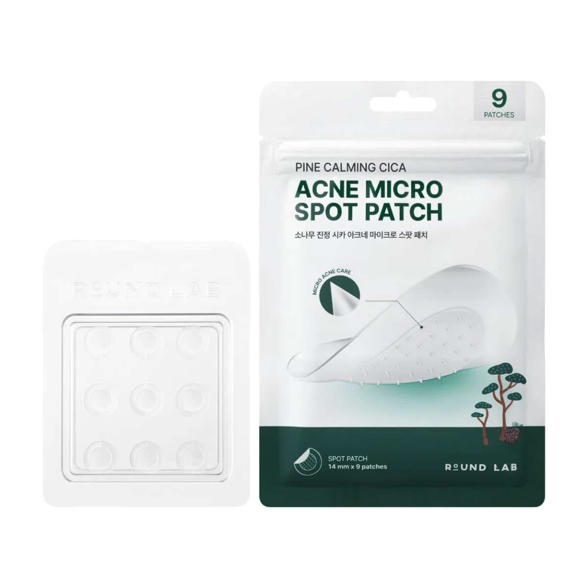 Мікроголкові патчі проти прищів ROUND LAB Pine Calming Cica Acne Micro Spot Patch