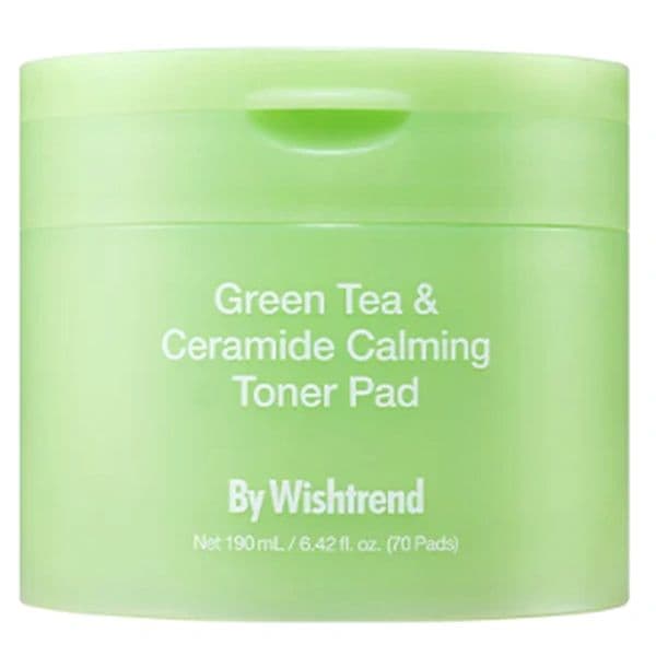 Заспокійливі охолоджуючі тонер-пади BY WISHTREND Green Tea & Ceramide Calming Toner Pad