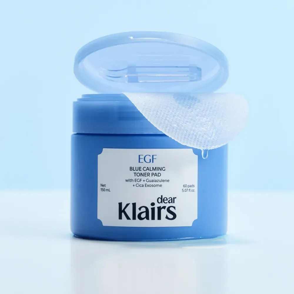 Заспокійливі тонізуючі пади DEAR, KLAIRS EGF Blue Calming Toner Pad