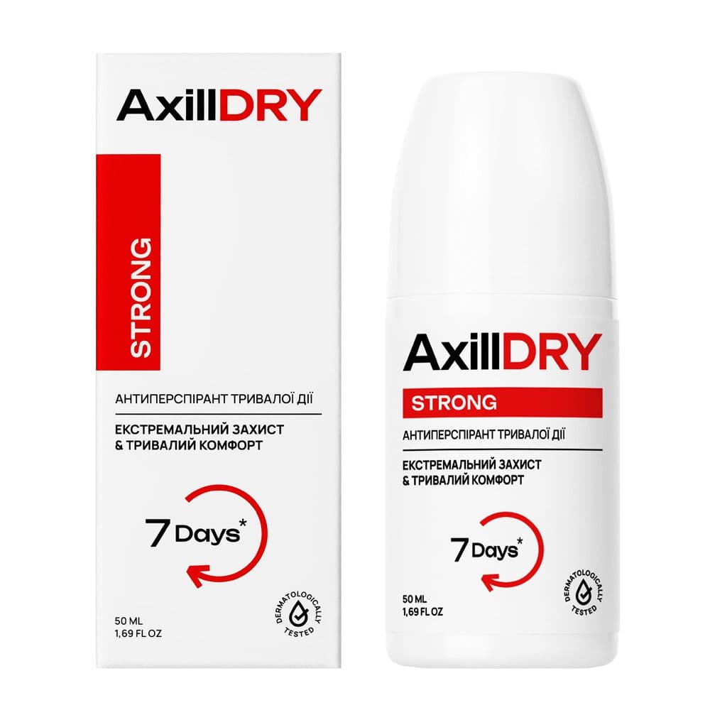 Кульковий антиперспірант тривалої дії AxillDRY Strong до 7 днів