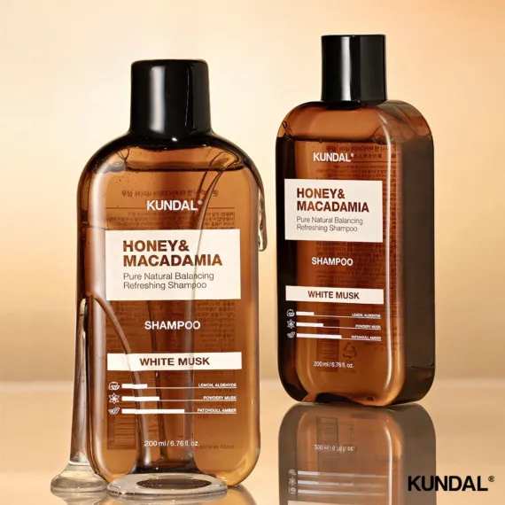 Шампунь відновлюючий "Білий Мускус" Kundal Honey & Macadamia Shampoo White Musk