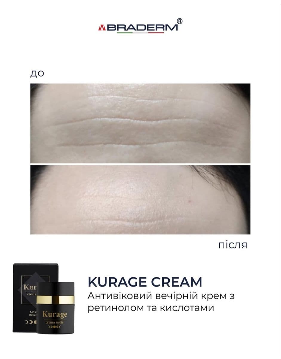 Нічний крем-пілінг з кислотами та ретинолом Braderm Kurage Cream 4
