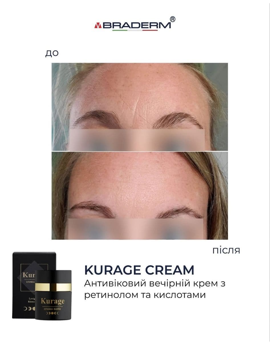 Нічний крем-пілінг з кислотами та ретинолом Braderm Kurage Cream 5