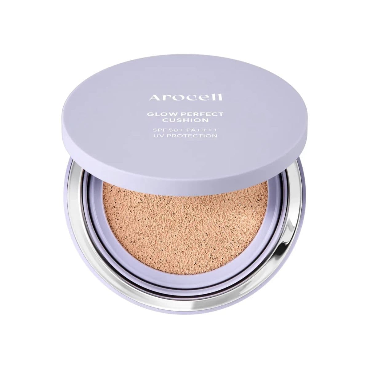 Тональний кушон з ефектом сяйва Arocell Glow Perfect Cushion SPF50+ PA+++, відтінок #21 світлий бежевий 