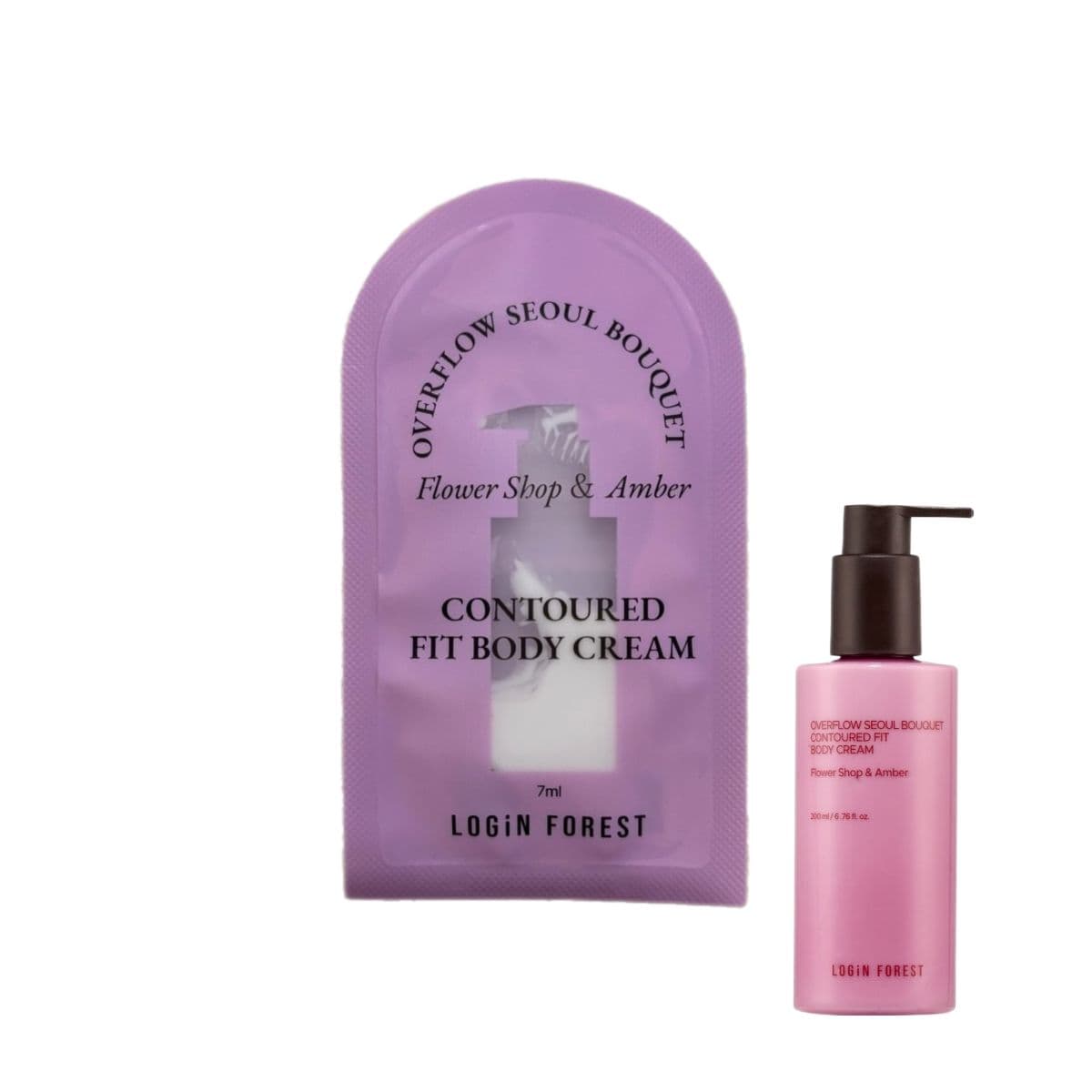 Парфумований крем-лосьйон для тіла з ефектом ліфтингу LOGIN FOREST Overflow Seoul Bouquet Contoured Fit Body Cream Flower Shop & Amber, ТЕСТЕР