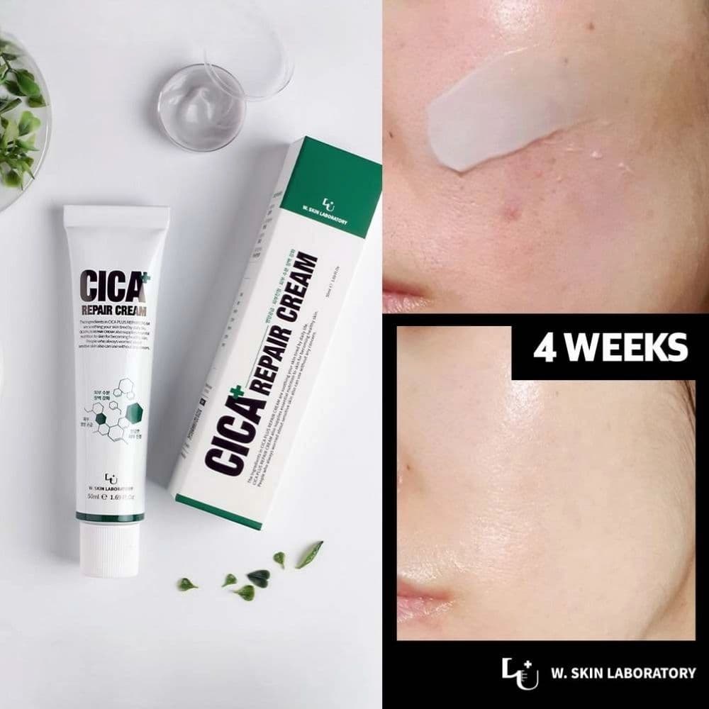 Регенеруючий крем для обличчя з центелою азіатською W.SKIN LABORATORY Cica Repair Cream 2