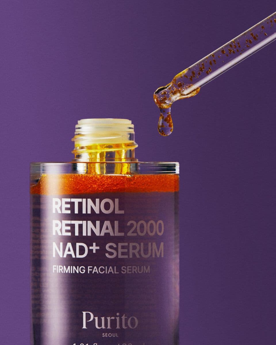 Вечірня ретиноїдна сироватка для рівнішої текстури шкіри PURITO Seoul Retinol Retinal 2000 NAD+ Serum 3