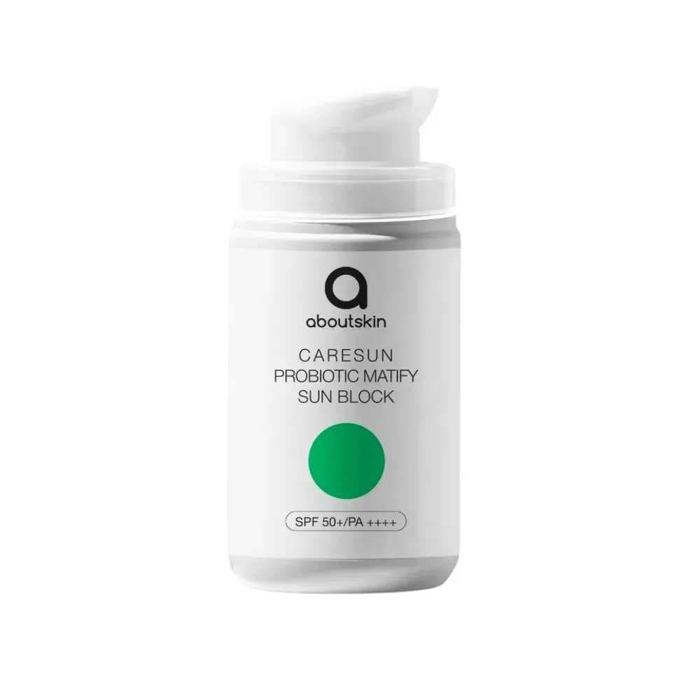 Матуючий сонцезахисний крем About Skin CareSun Probiotic Matify Sun Block SPF50+/PA++++
