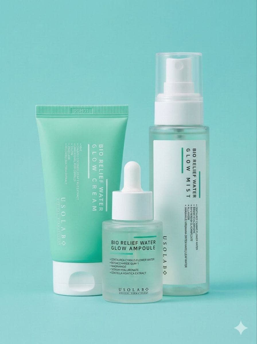 Заспокійлива, гідратуюча та протинабрякова сироватка Usolab Bio Relief Water Glow Ampoule 2