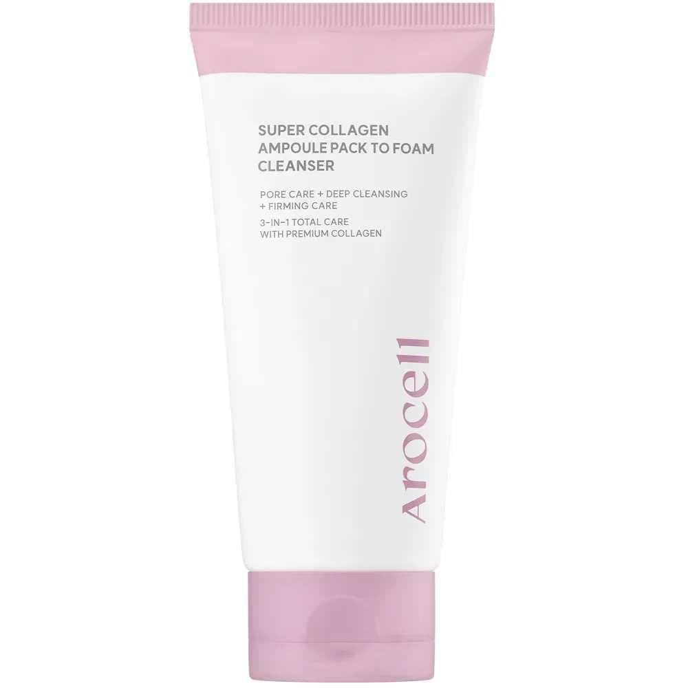 Очищувальна маска-пінка для обличчя з колагеном Arocell Super Collagen Ampoule Pack To Foam