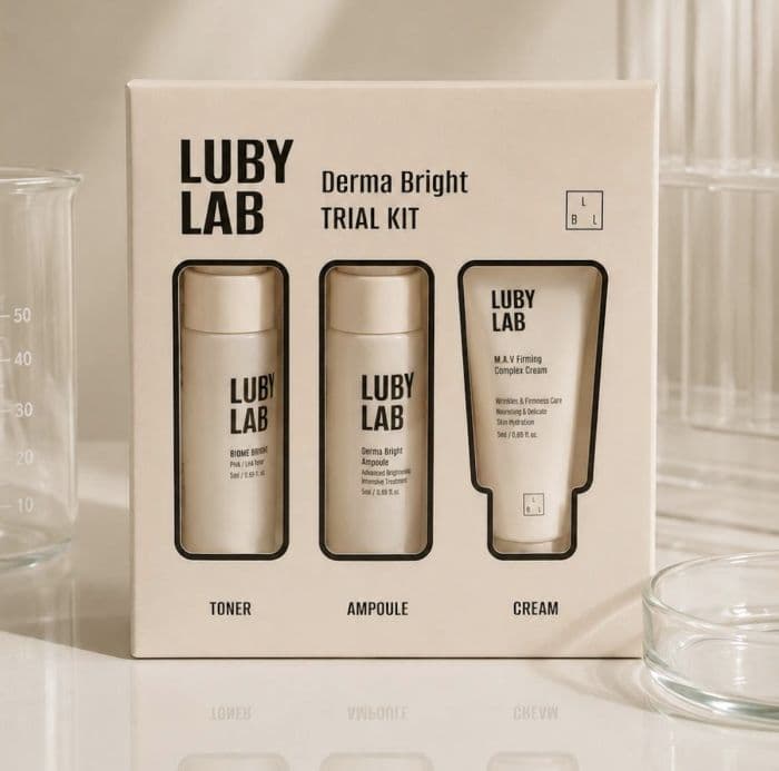 Міні набір для відновлення та освітлення шкіри - LUBYLAB Derma Bright Trail Kit 15 мл * 3 шт