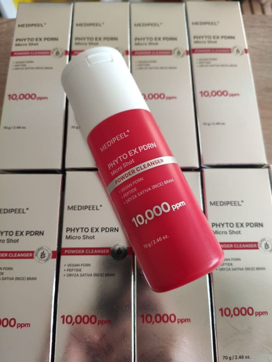Очищаюча пудра для обличчя з рисовими висівками Medi-Peel Phyto EX PDRN Micro Shot Powder Cleanser, 70 г 3