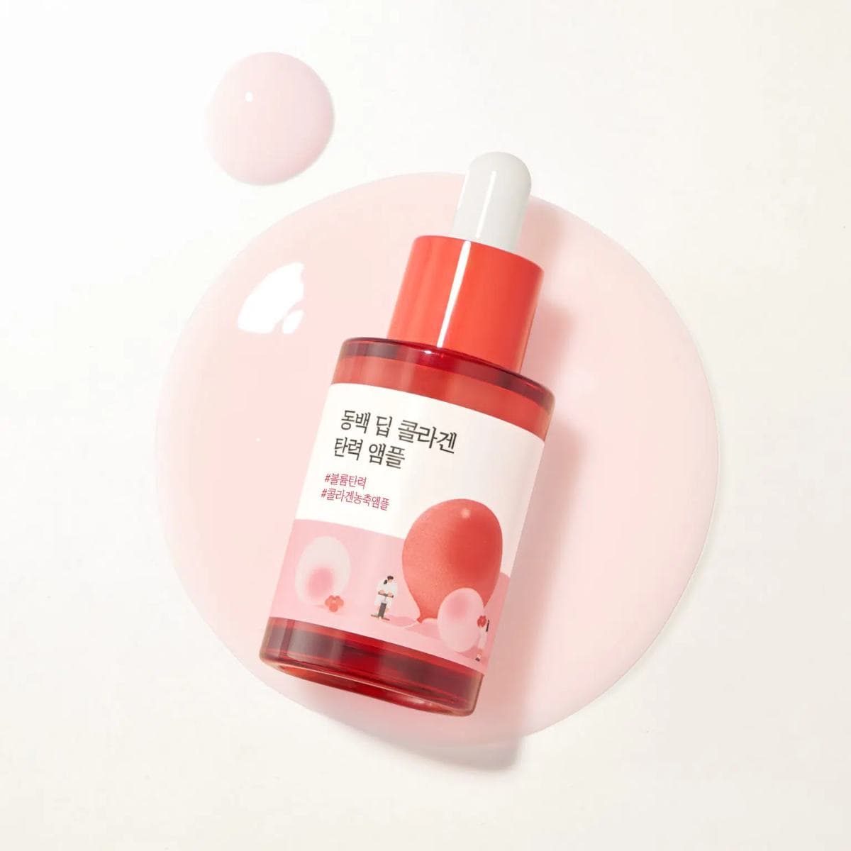 Концентрована сироватка з колагеном ROUND LAB Camellia Deep Collagen Firming Ampoule