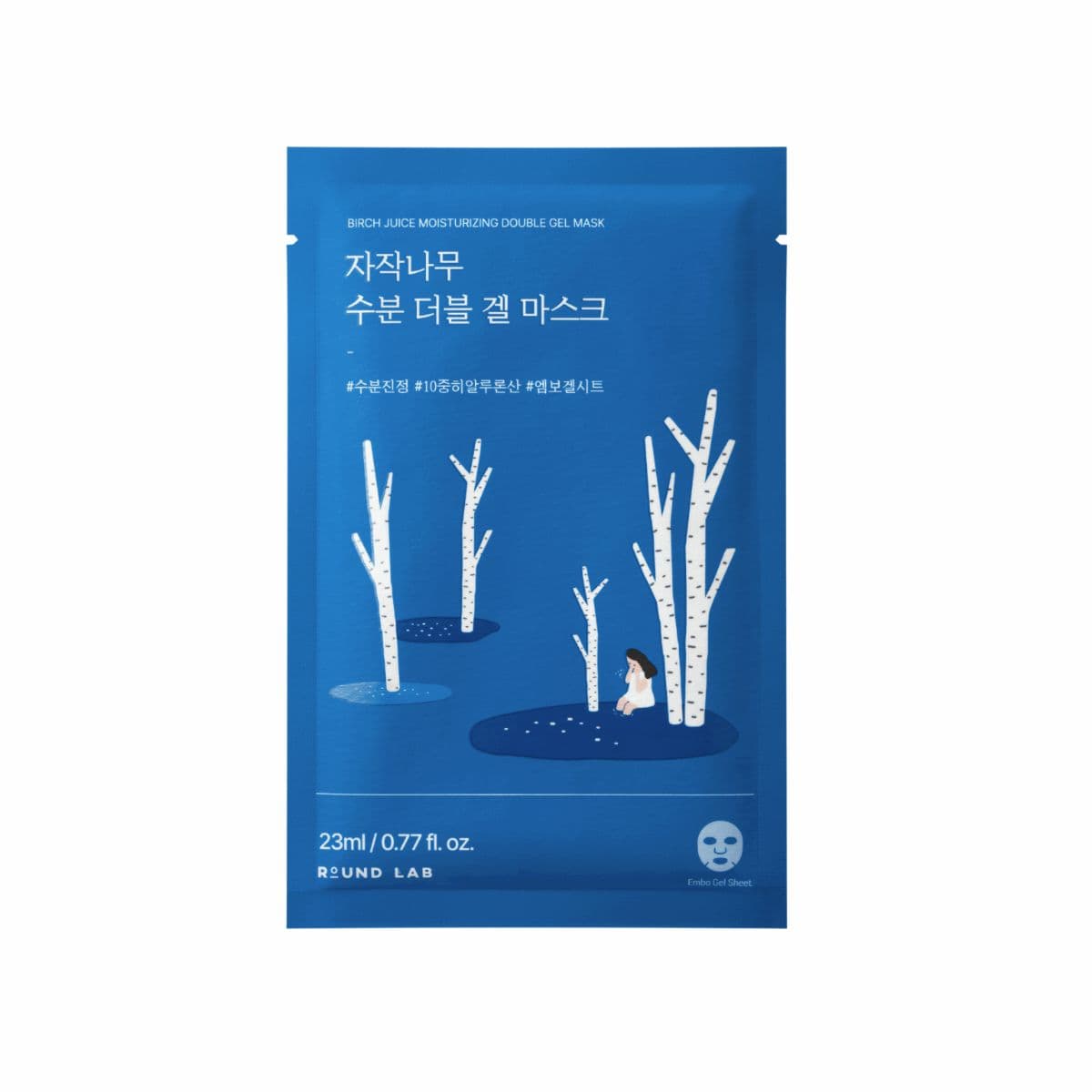 Зволожувальна гелева маска з березовим соком ROUND LAB Birch Juice Moisturizing Double Gel Mask