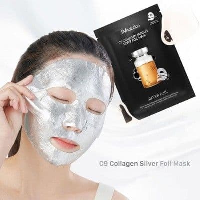 Ампульна маска для обличчя з колагеном JMsolution C9 Collagen Ampoule Silver Foil Mask 3