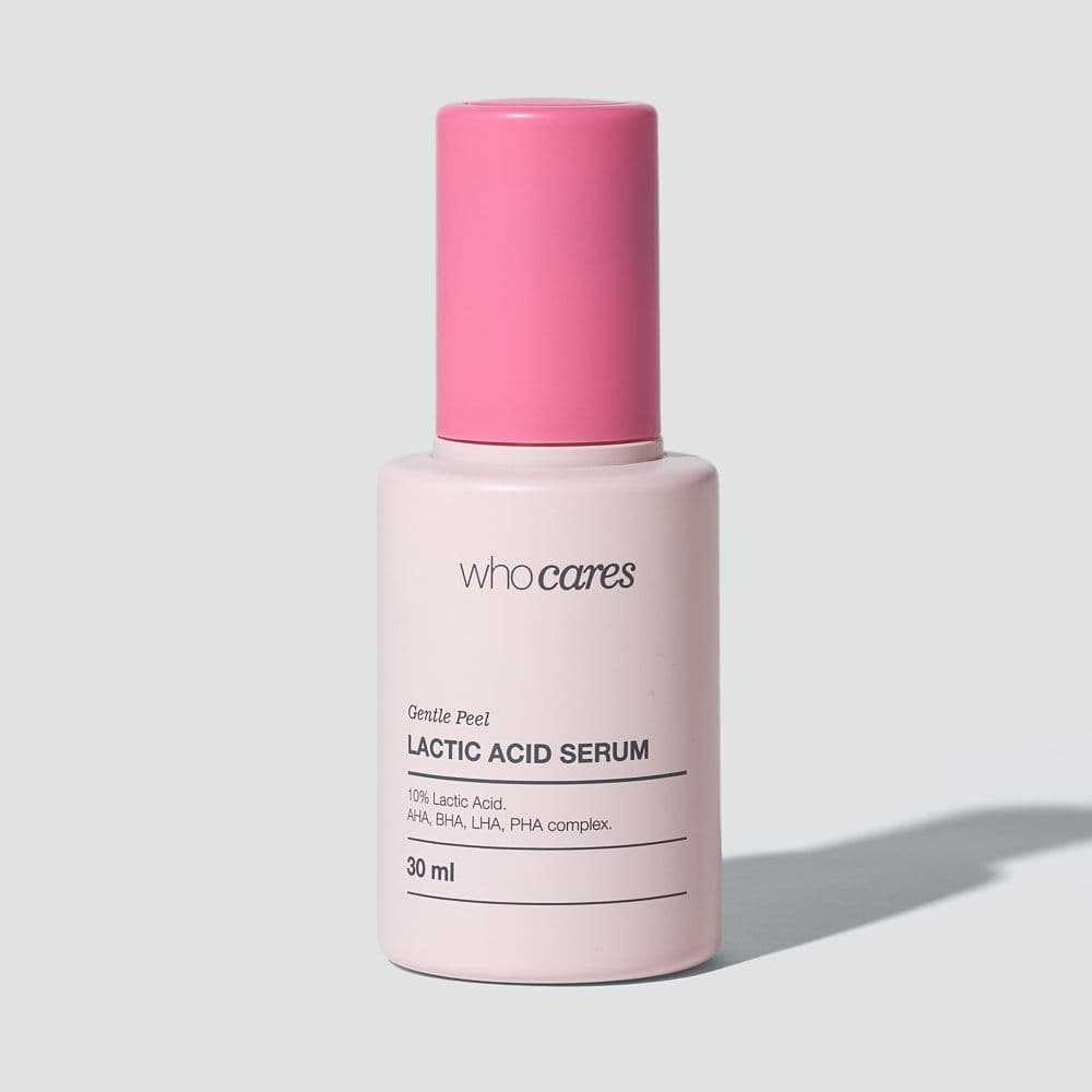 Незмивна сироватка-пілінг із молочною кислотою whocares Gentle Peel Lactic Acid Serum